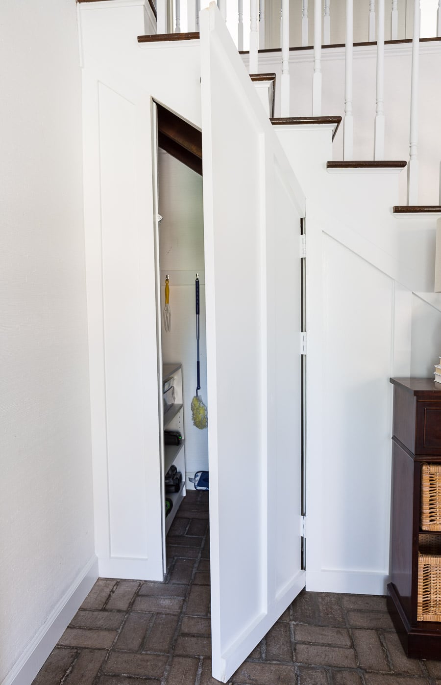 Hidden door to DIY for a under a staircase closet