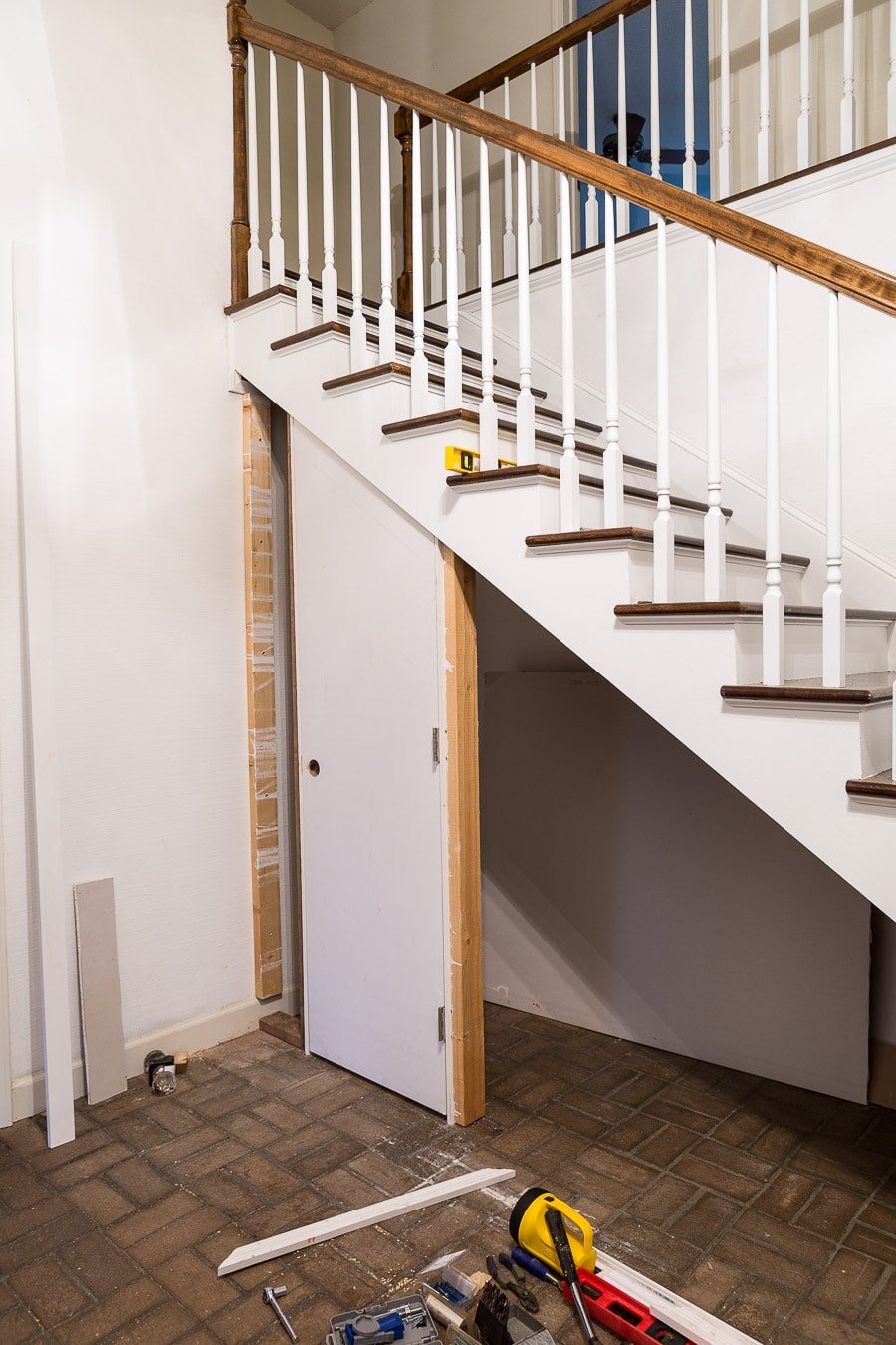 How to create a closet under a staircase