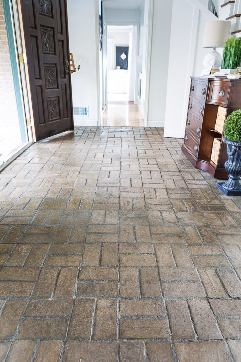 How to lighten a brick floor easy DIY