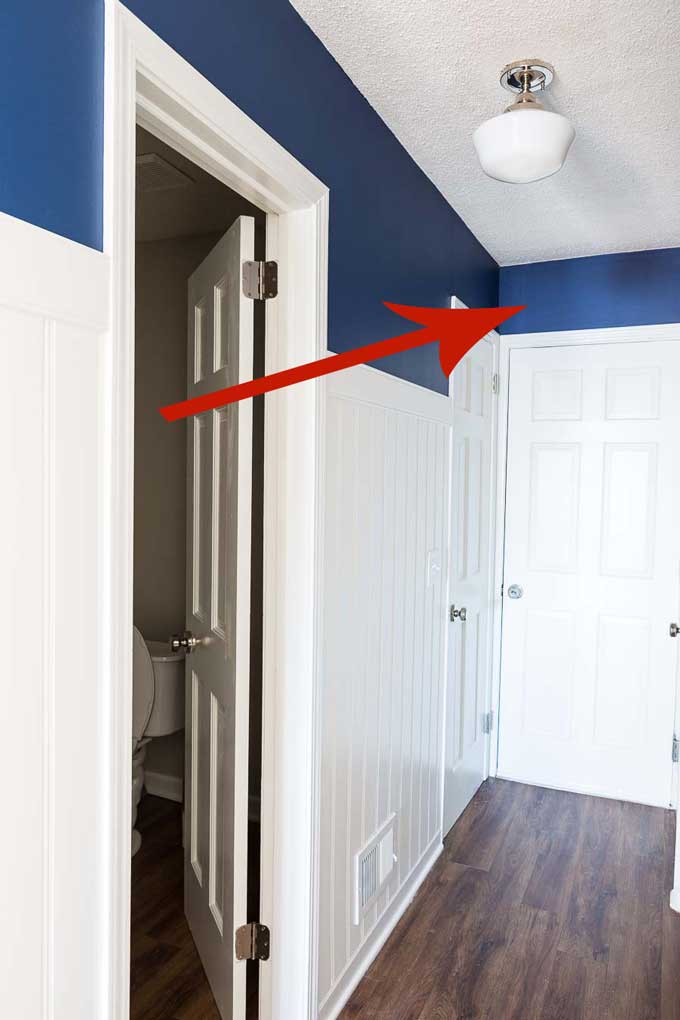 How to make a fake transom above a door using mirrors