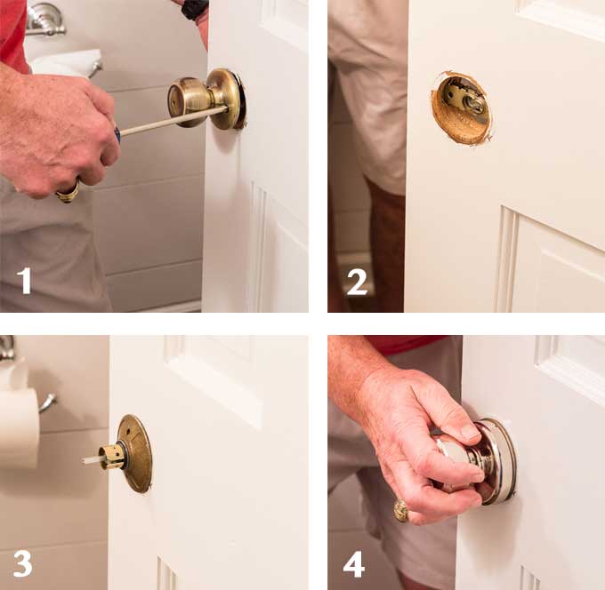 How to replace a doorknob a perfect weekend decorating project.