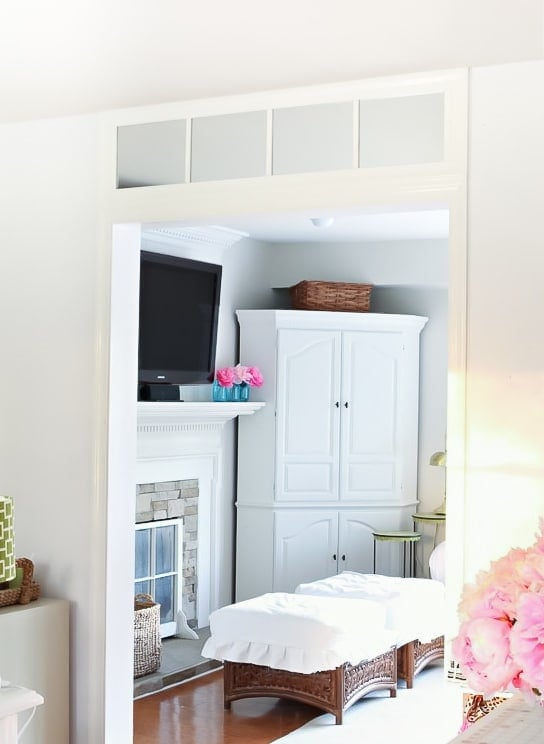 how to create a fake window door transom over a door or window