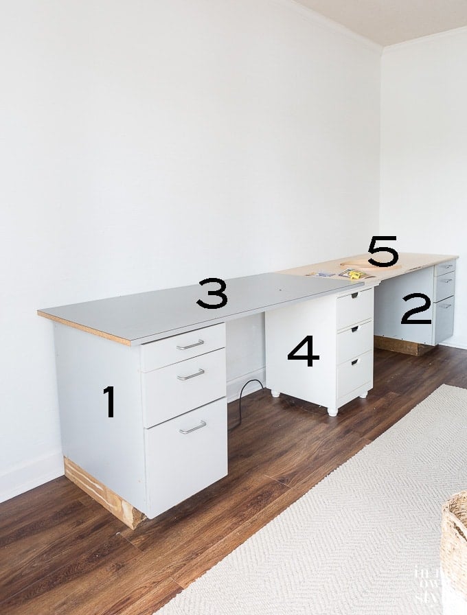 How to make a large work table for a craft room or home office