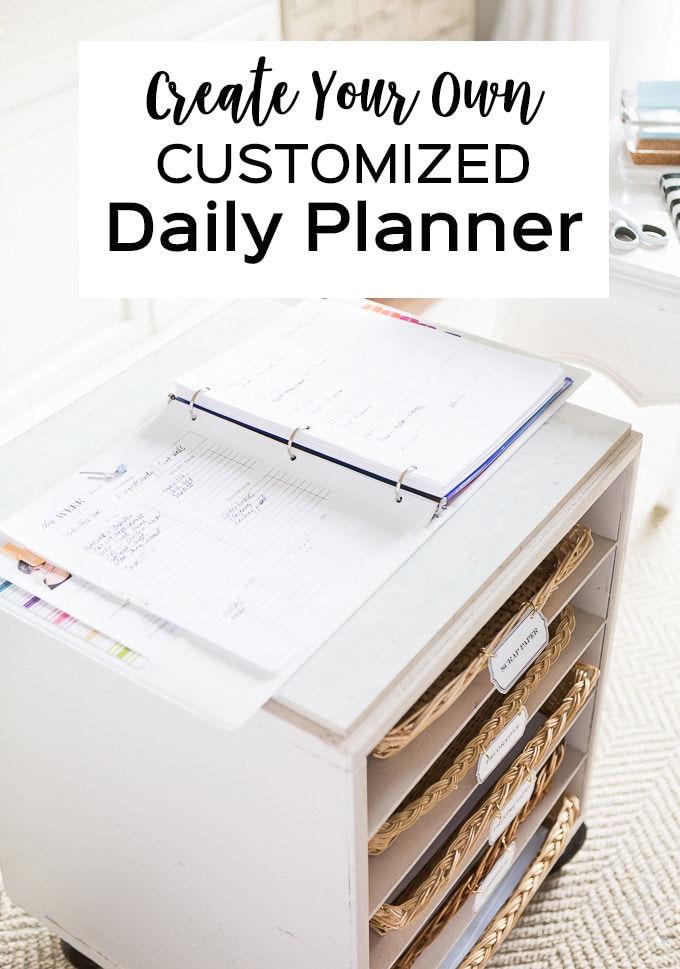 Create your own custom daily planner. Free printable planner pages and inserts to download. Day planner organizing ideas. 