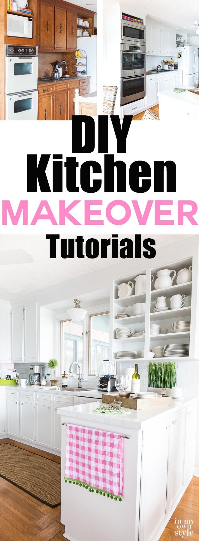 DIY kitchen makeover on a budget tutorials and tips to help you transform your kitchen.
