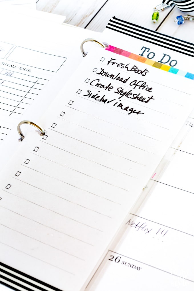 Daily planner to do list free printable planner insert
