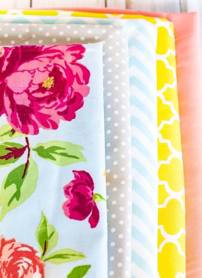 Furniture makeover using fabric and liquid starch