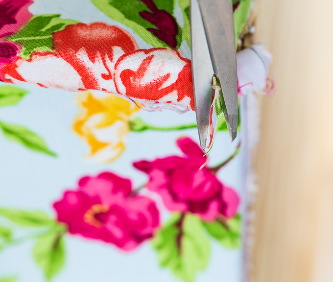 Furniture makeover tips using fabric and liquid starch