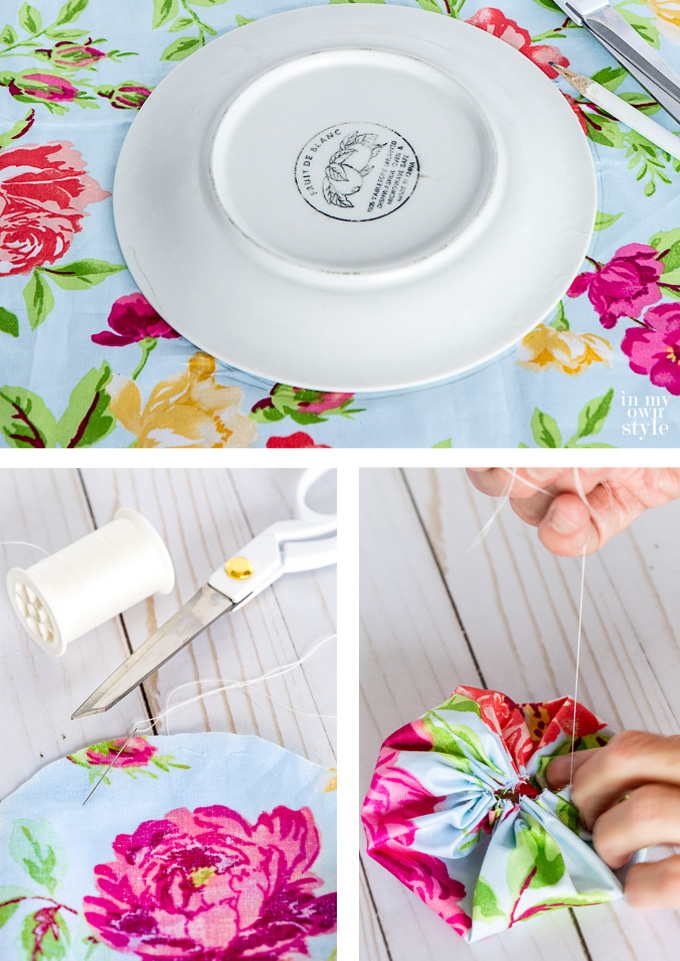 How to make a fabric flower drawer pull