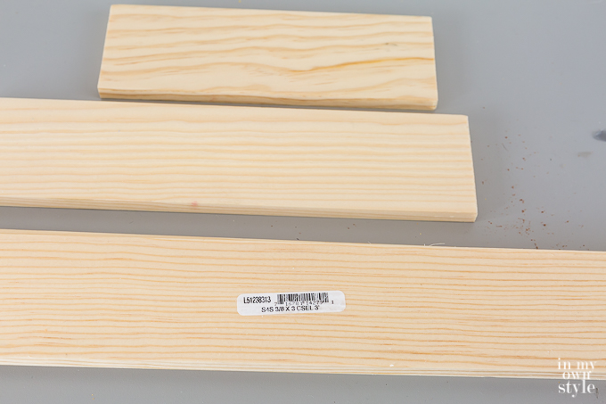 Wood needed to make desk drawer dividers