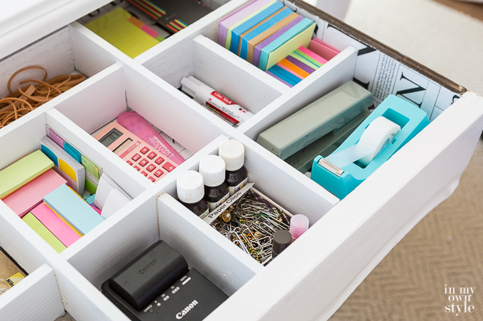DIY desk drawer dividers