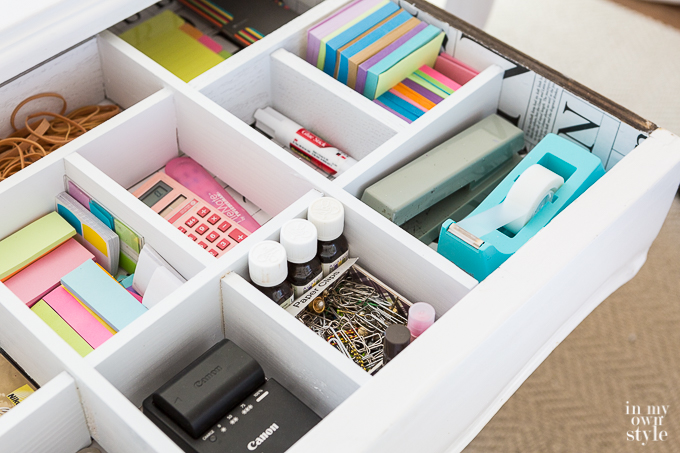 Custom wood drawer divider tutorial.