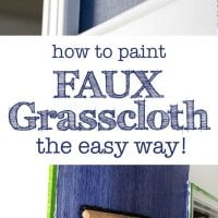 Faux grasscloth painting technique. How to paint faux grasscloth on walls the easy way.