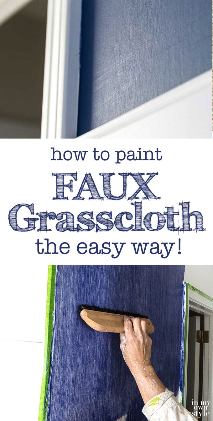 Faux grasscloth painting technique. How to paint faux grasscloth on walls the easy way.
