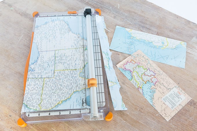DIY map wallpaper step by step tutorial