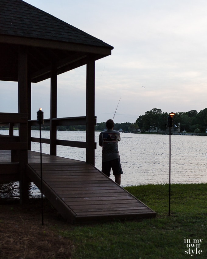 Fishing at night