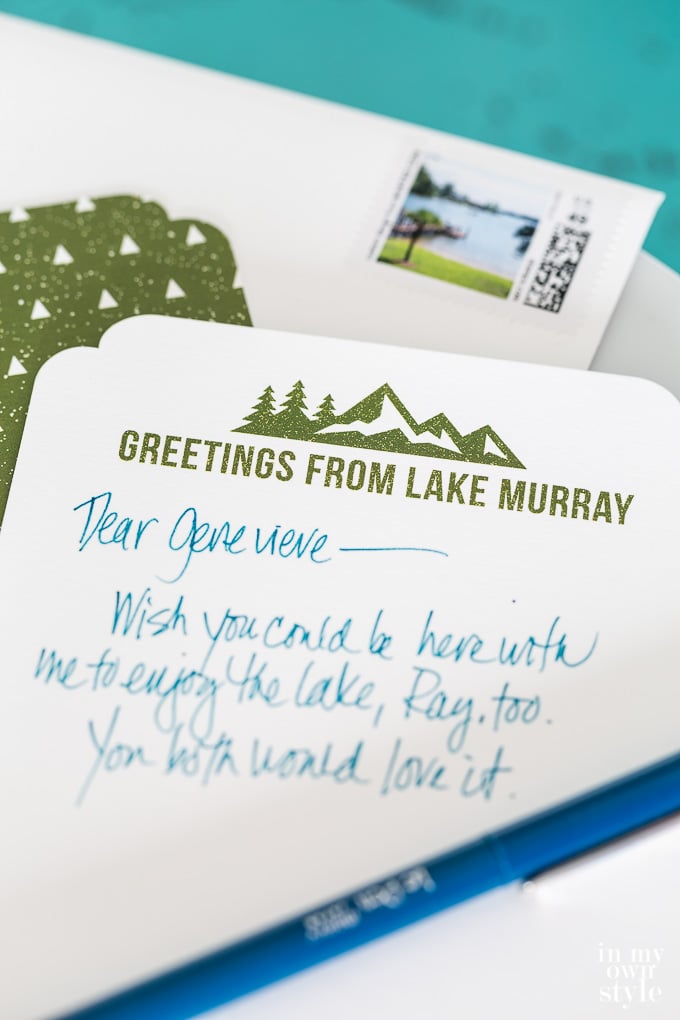 Customized notecards for guests to use with the name of your house on them