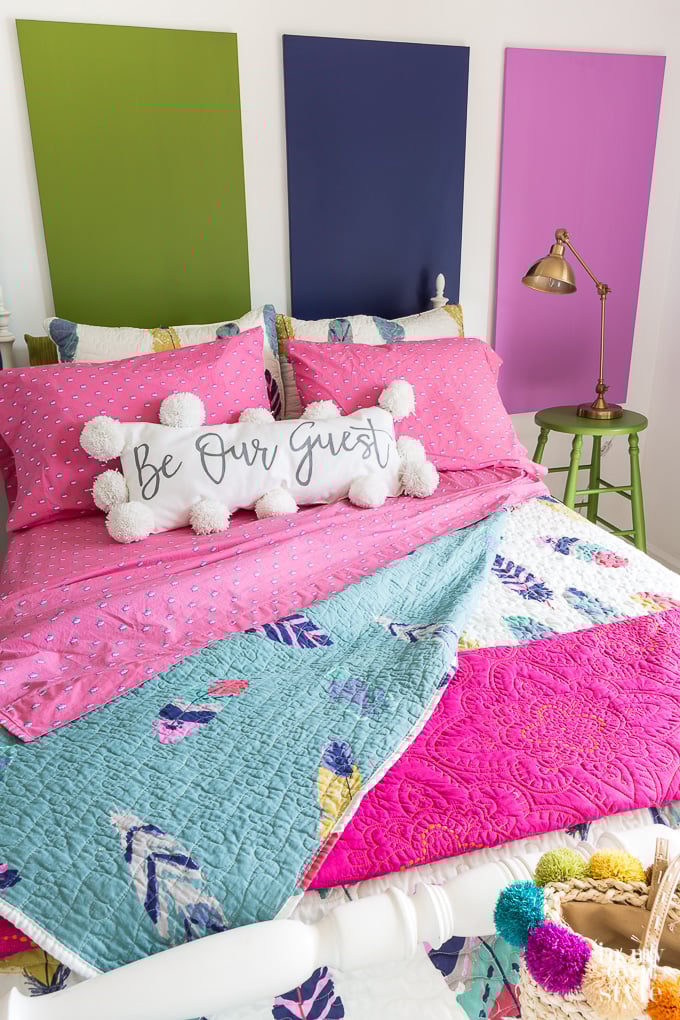 decorating with a mix of cool colors.