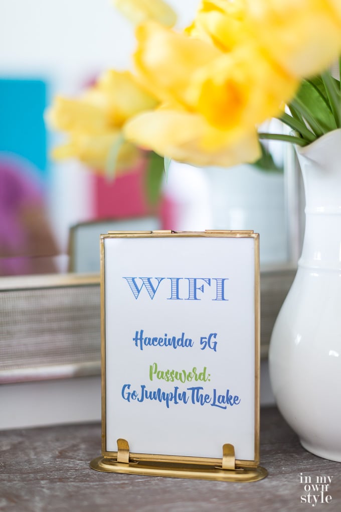 WIFI printable for guest rooms