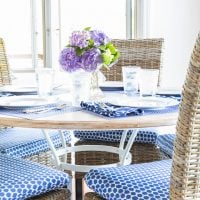 Easy sew custom box cushions to fit any chair shape or style. Full step by step tutorial shows you how to make thick box style chair cushions that are perfect for dining chairs