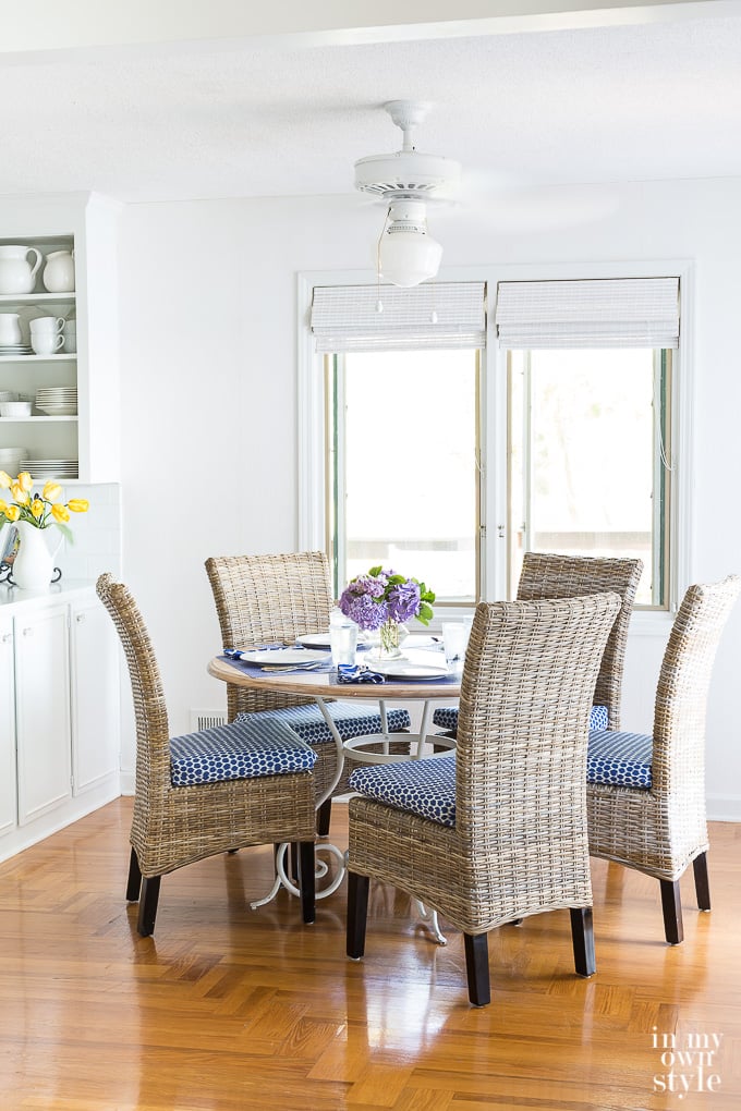 Affordable custom DIY chair cushions tutorial
