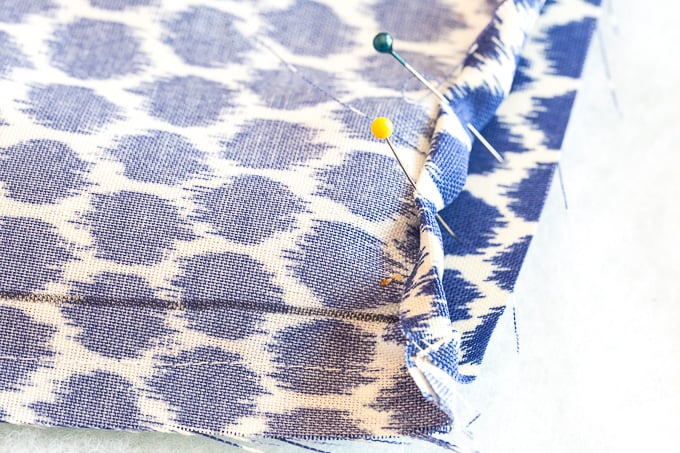 Tutorial showing how to make affordable DIY chair cushions