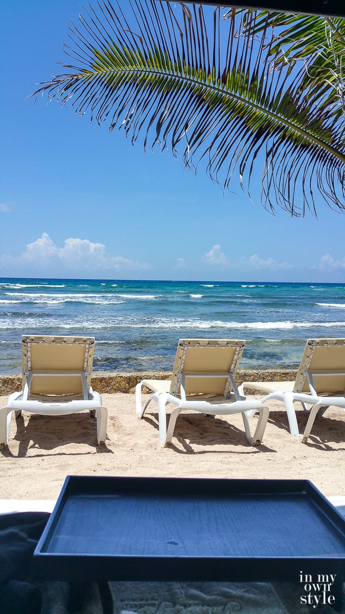 the beach at El Dorado Seaside Suites resort on the Riviera Maya