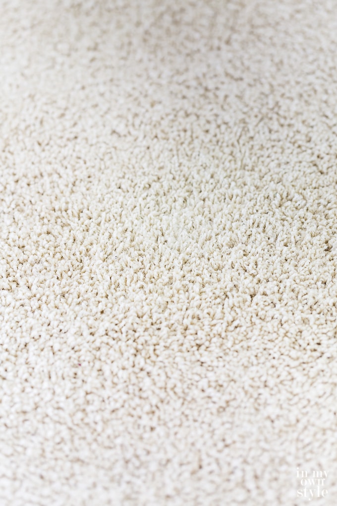 DIY tip to make a spot cleaned carpet look like new
