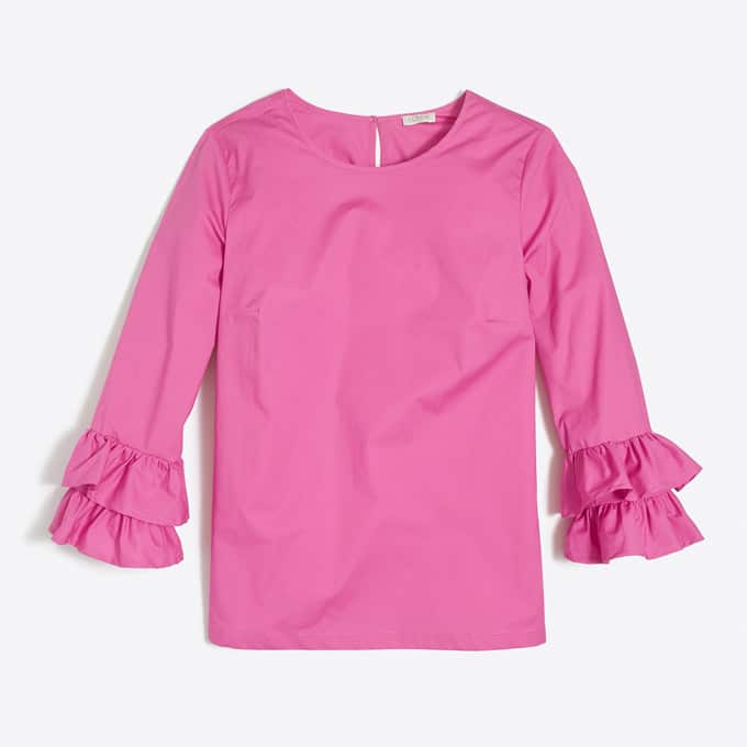 pink-double-ruffle-sleeve-top-from-J-Crew-Factory