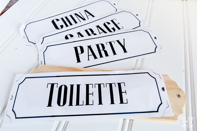 DIY French enamel look signs