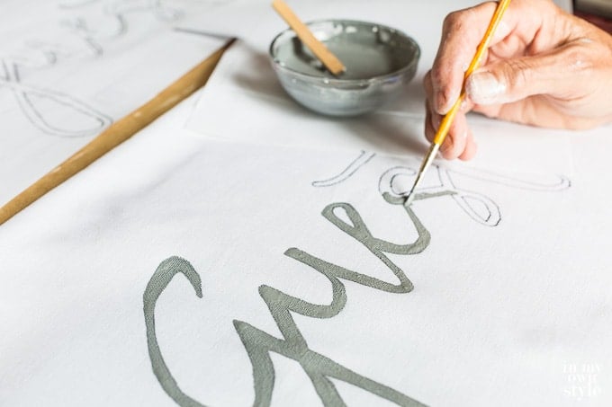 How to paint words, quotes and sayings on fabric