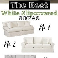 The best white slipcovered sofas that are comfy, well made and go with farmhouse decor, traditional decor and modern decor.
