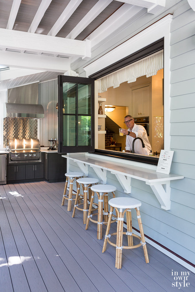 Entertaining ideas. Install a bifold kitchen window from Marvin
