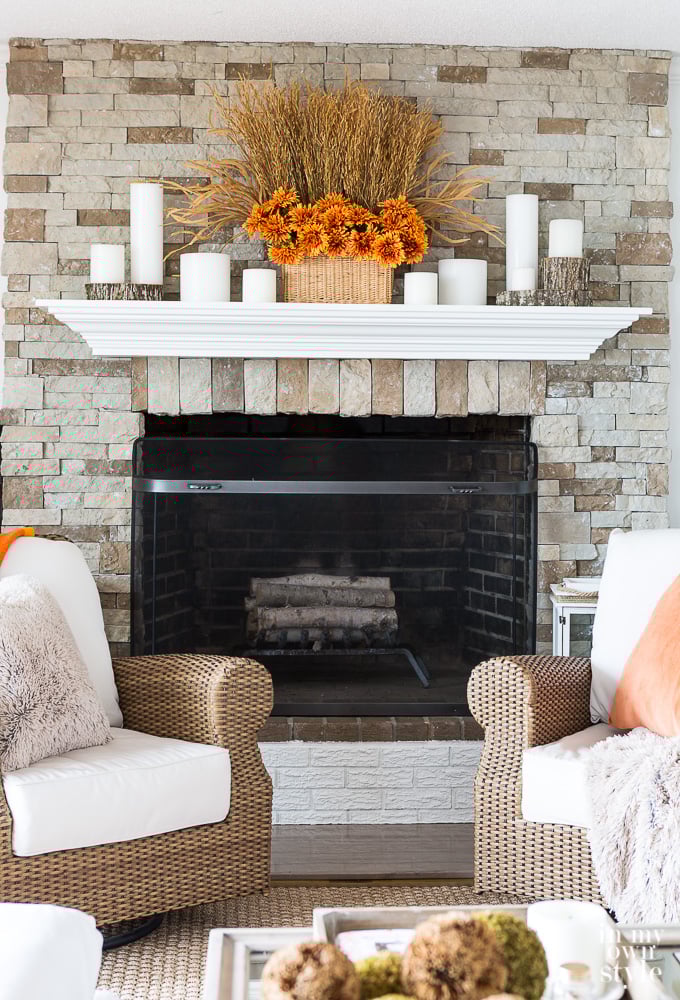 Easy autumn floral arrangement