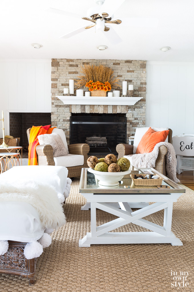 Autumn mantel decorating ideas on a budget