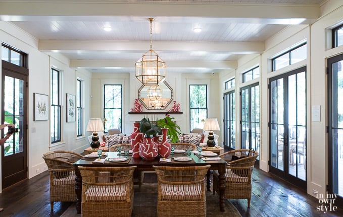 The living room with plenty of light and windows