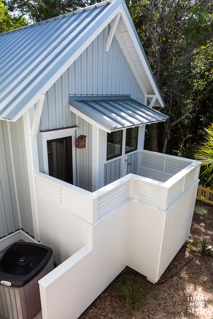 Outdoor shower idea from the Southern Living Idea House on Bald Head Island, NC