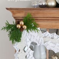 Paper Christmas Holly Garland Free Printable to Download