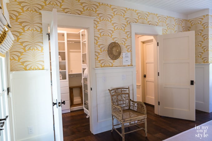 Yellow and white bedroom
