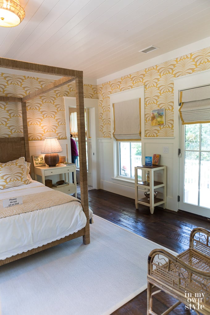 canopy bed in showhouse bedroom