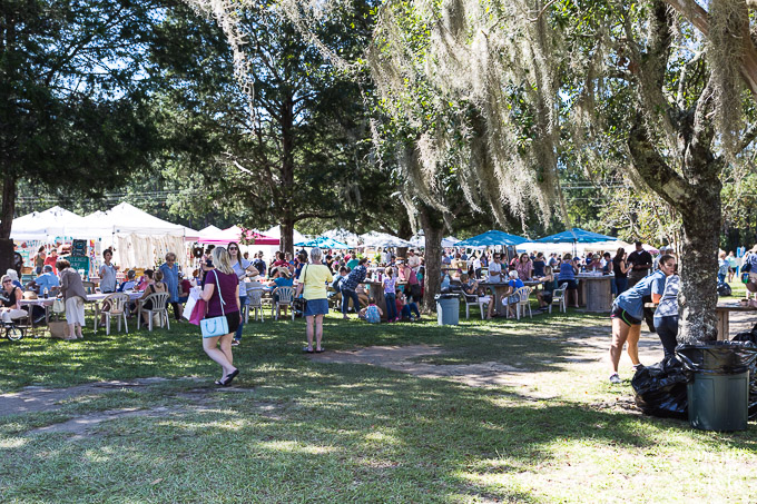 Vendor area at the French Country flea market in Tallahassee, Florida