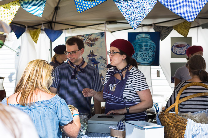French food vendor at the French Country Flea Market