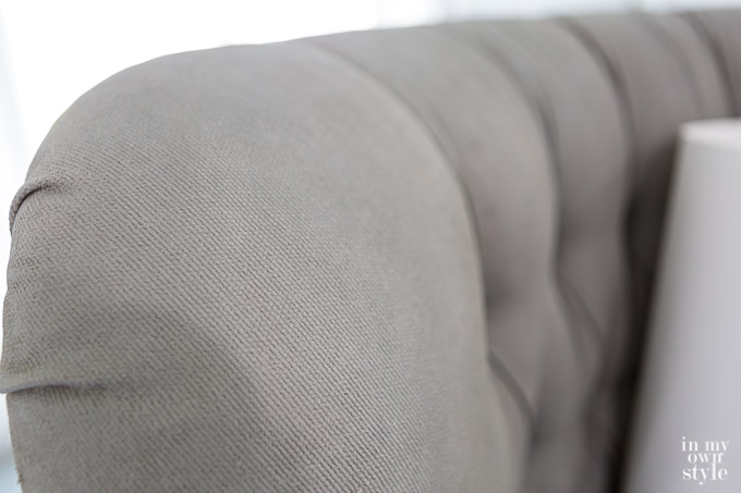 French Linen chalk paint on a upholstered chair