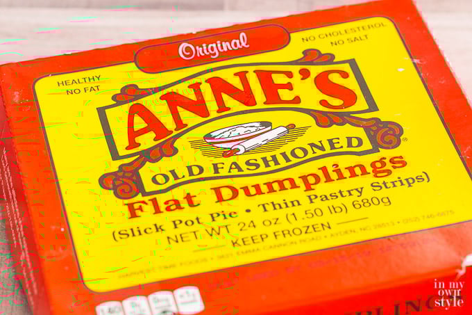 Package of Anne's Flat Dumplings. 