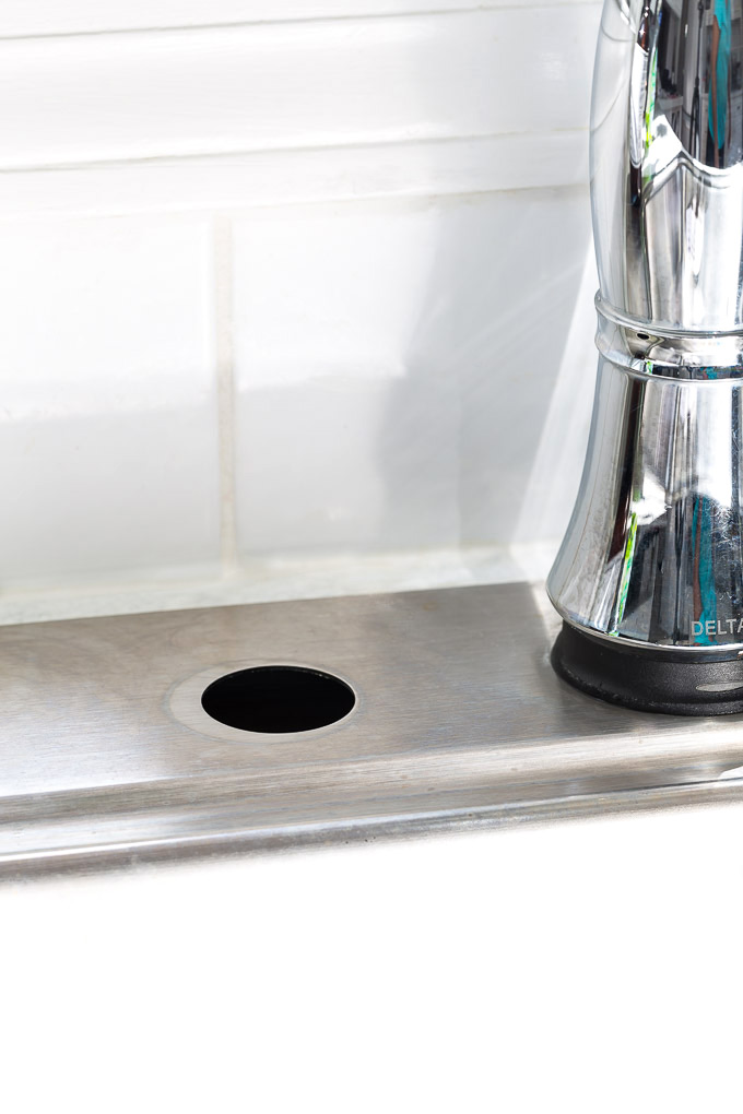 how to cover extra holes in a sink when your faucet is a one stem design