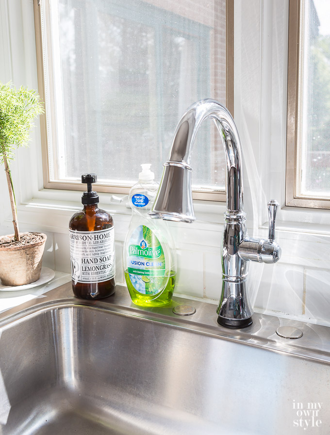 Under sink Kitchen sink soap dispenser installation