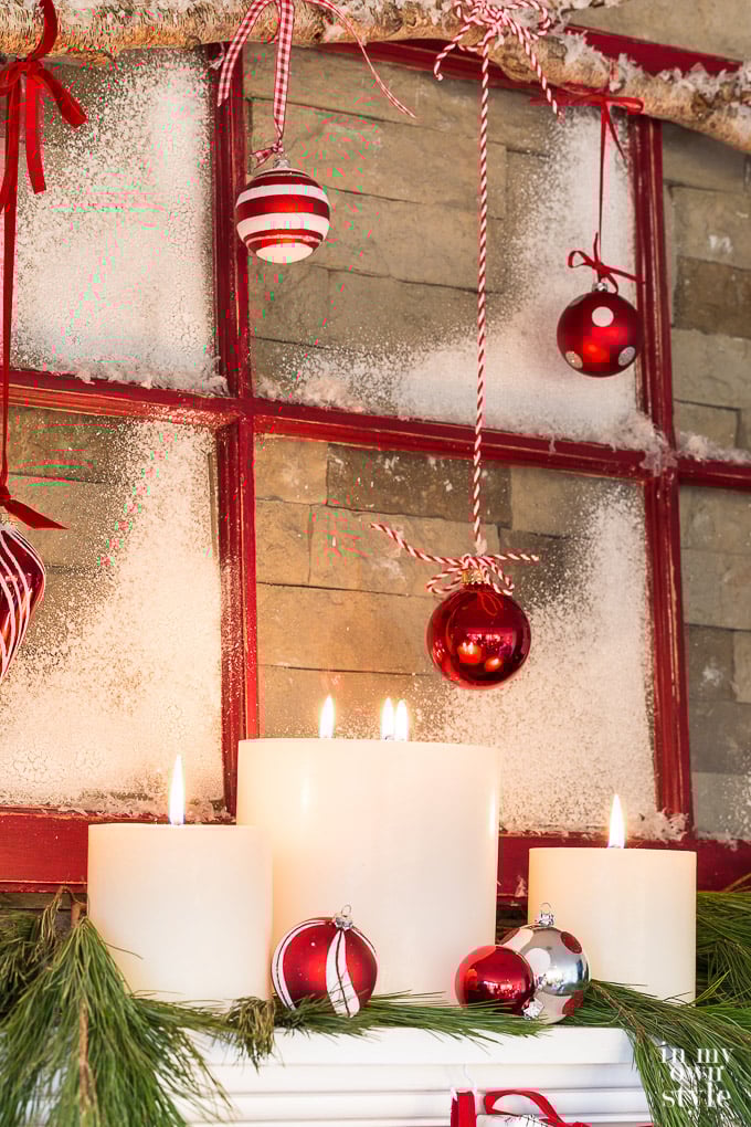 Display ideas for Christmas ornaments.