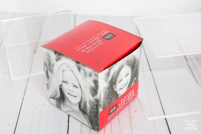 Acrylic photo cube display ideas
