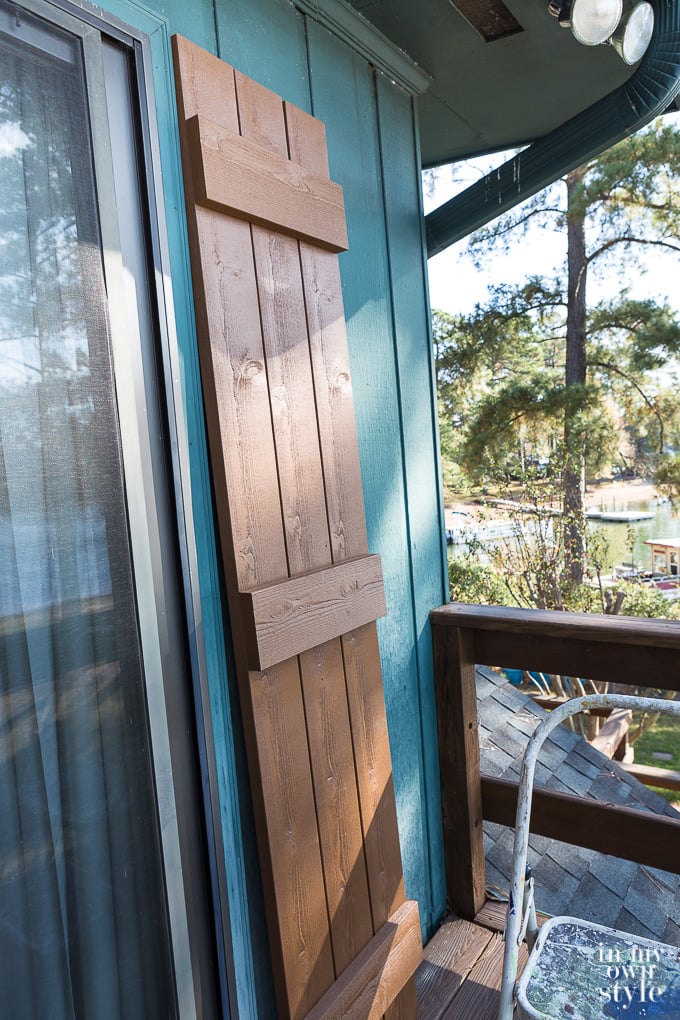 House Before and After Exterior Makeover using Nu Wood shutters