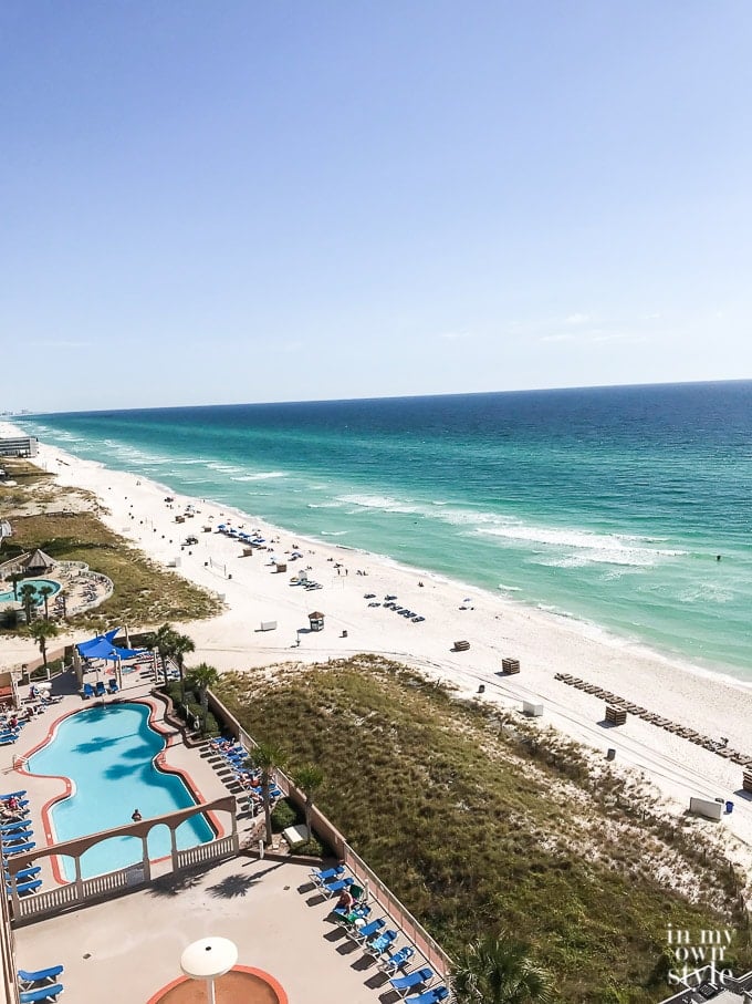 View of the Gulf of Mexico in Panama City Beach Florida